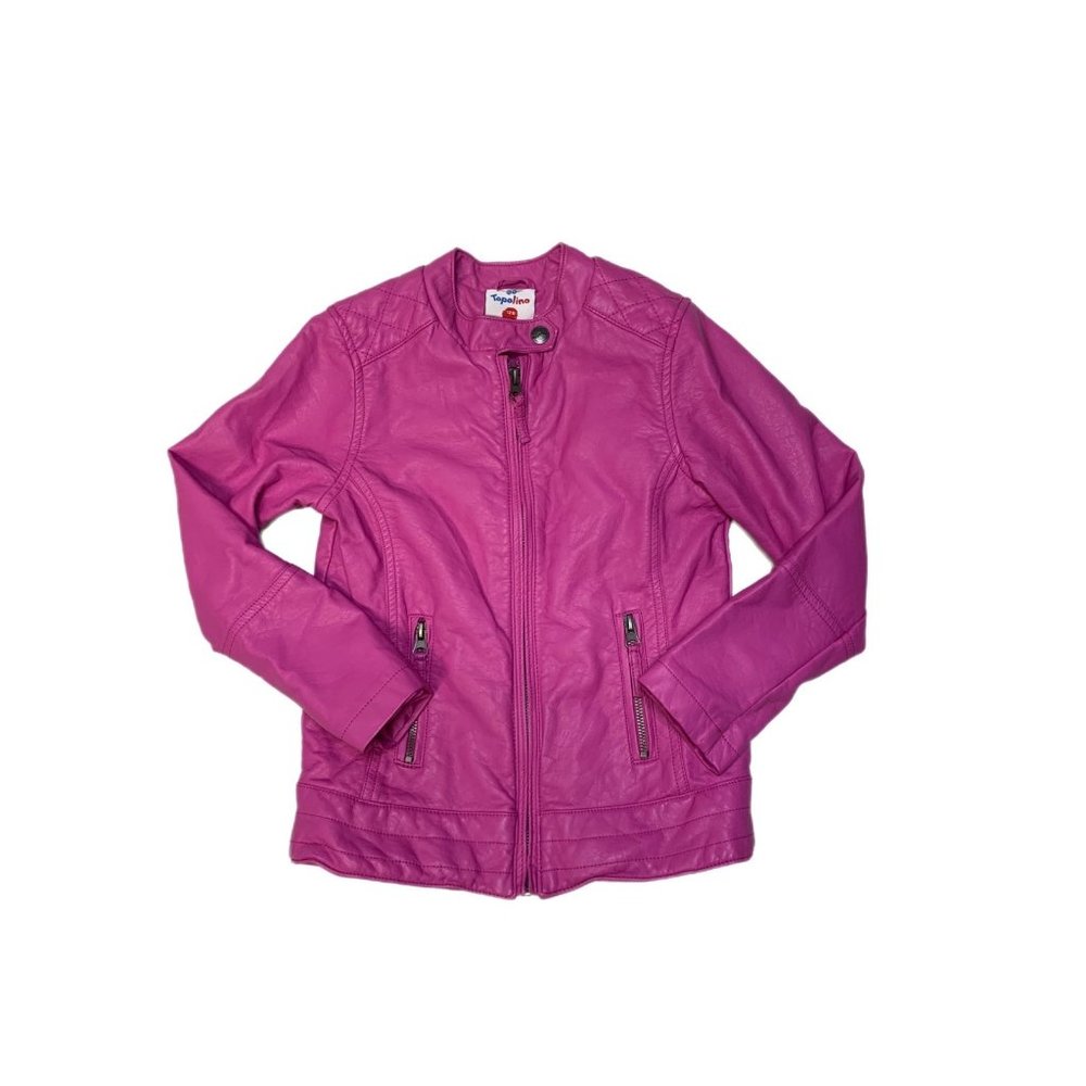 Topolino Girls Pink Motorcycle Jacket Size 128 7/8